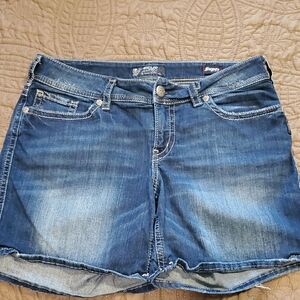 Lee Dark Blue Jean Shorts